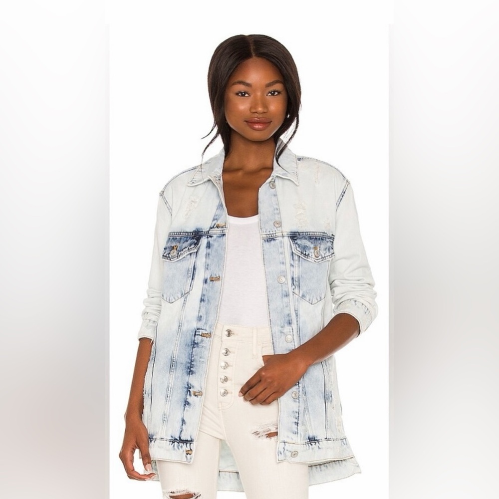 We The Free Faded Light Blue Denim Jacket